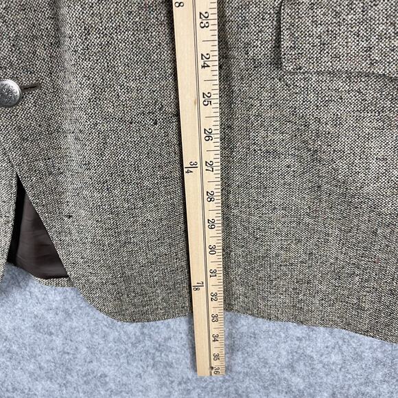 Circle S 100% Silk Tweed Western Blazer Sport Coat Mens 52R Tan Rodeo Cowboy - Picture 10 of 16